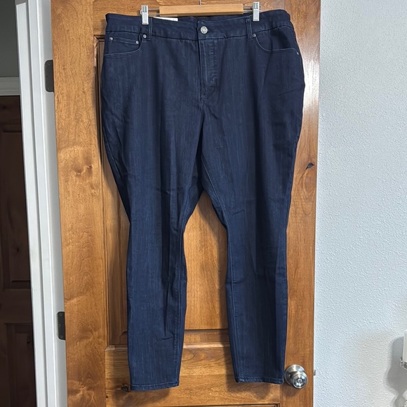 Women's Seven7 Dark Blue Plus Tummy Less Skinny‎ High Rise Jeans Size: 20W - Picture 1 of 9